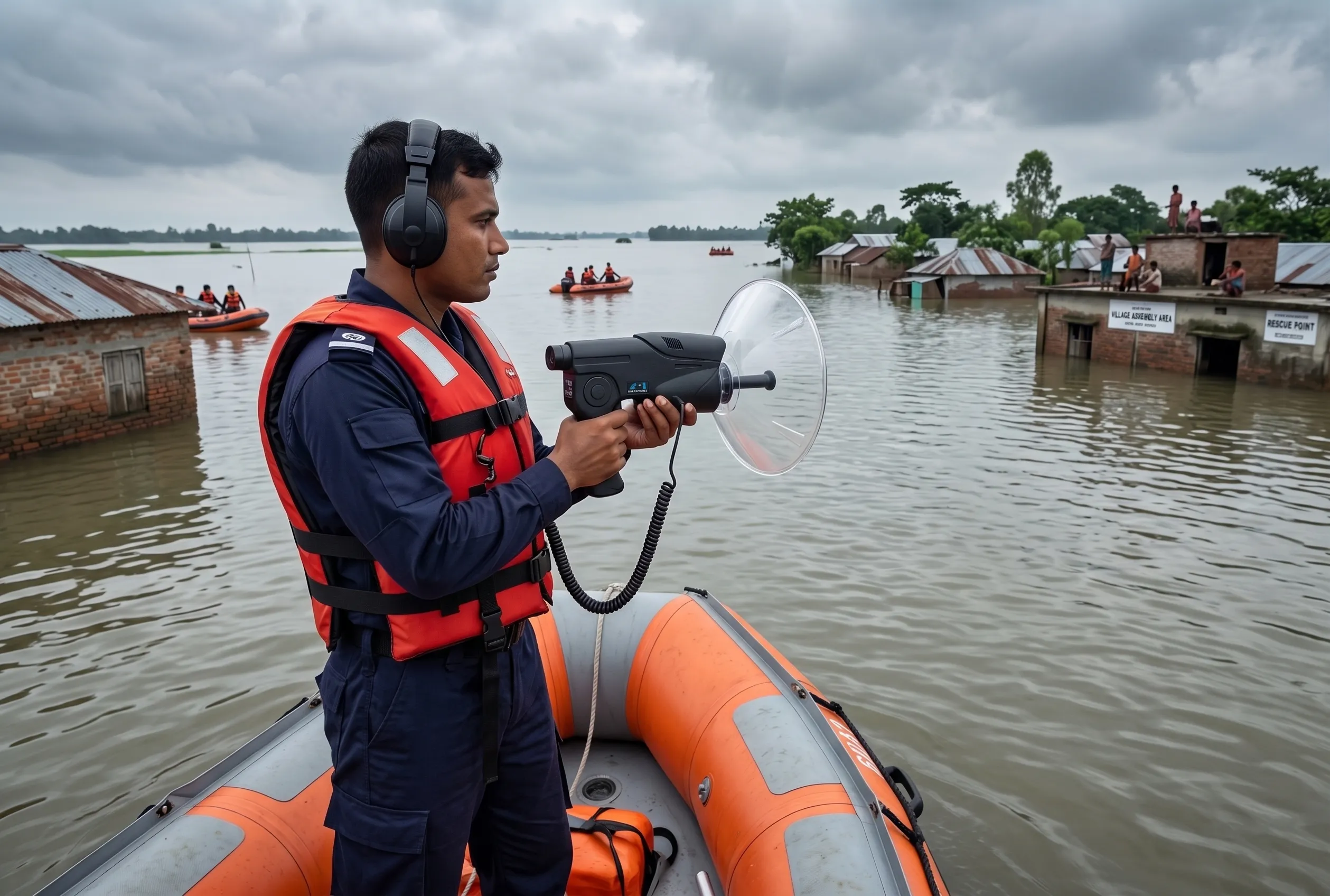 Flood Rescue & Emergency Operations - Parabolic Microphone Bangladesh