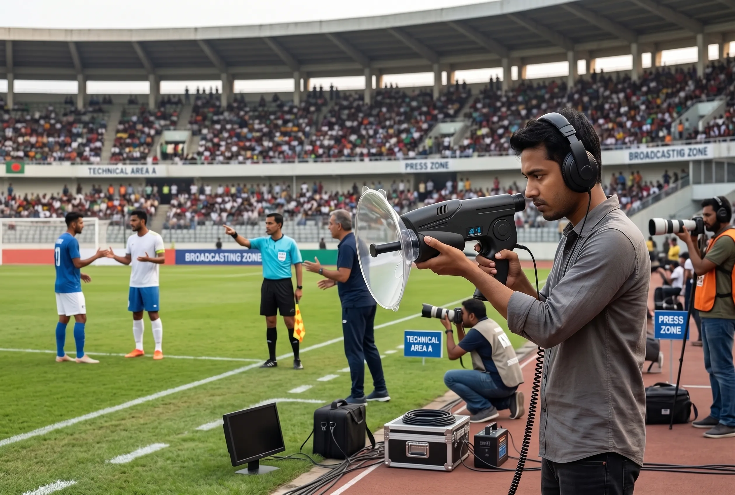 Sports Stadium Sound Capture - Parabolic Microphone Bangladesh